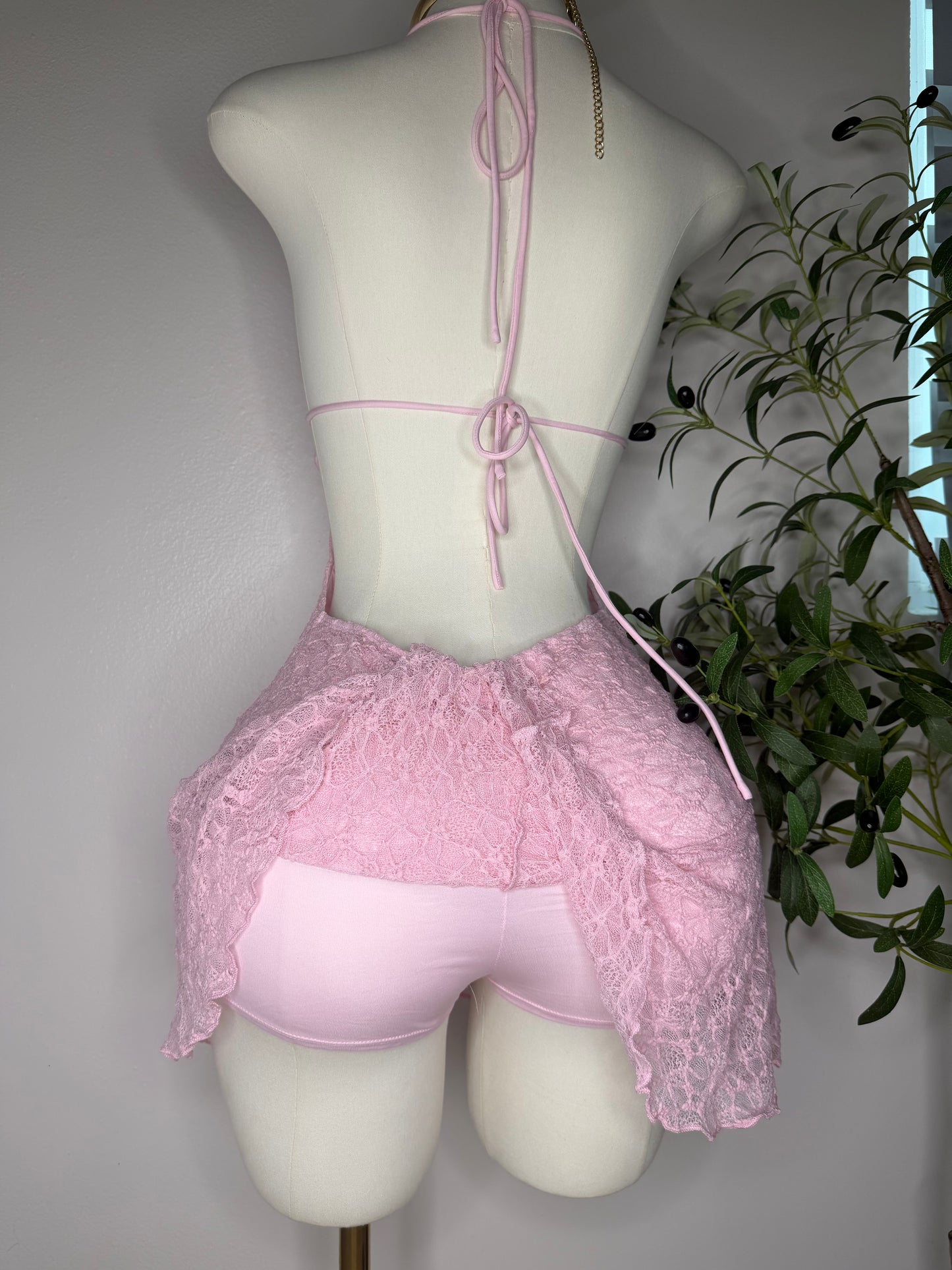 Lace Princess Dress in Pink
