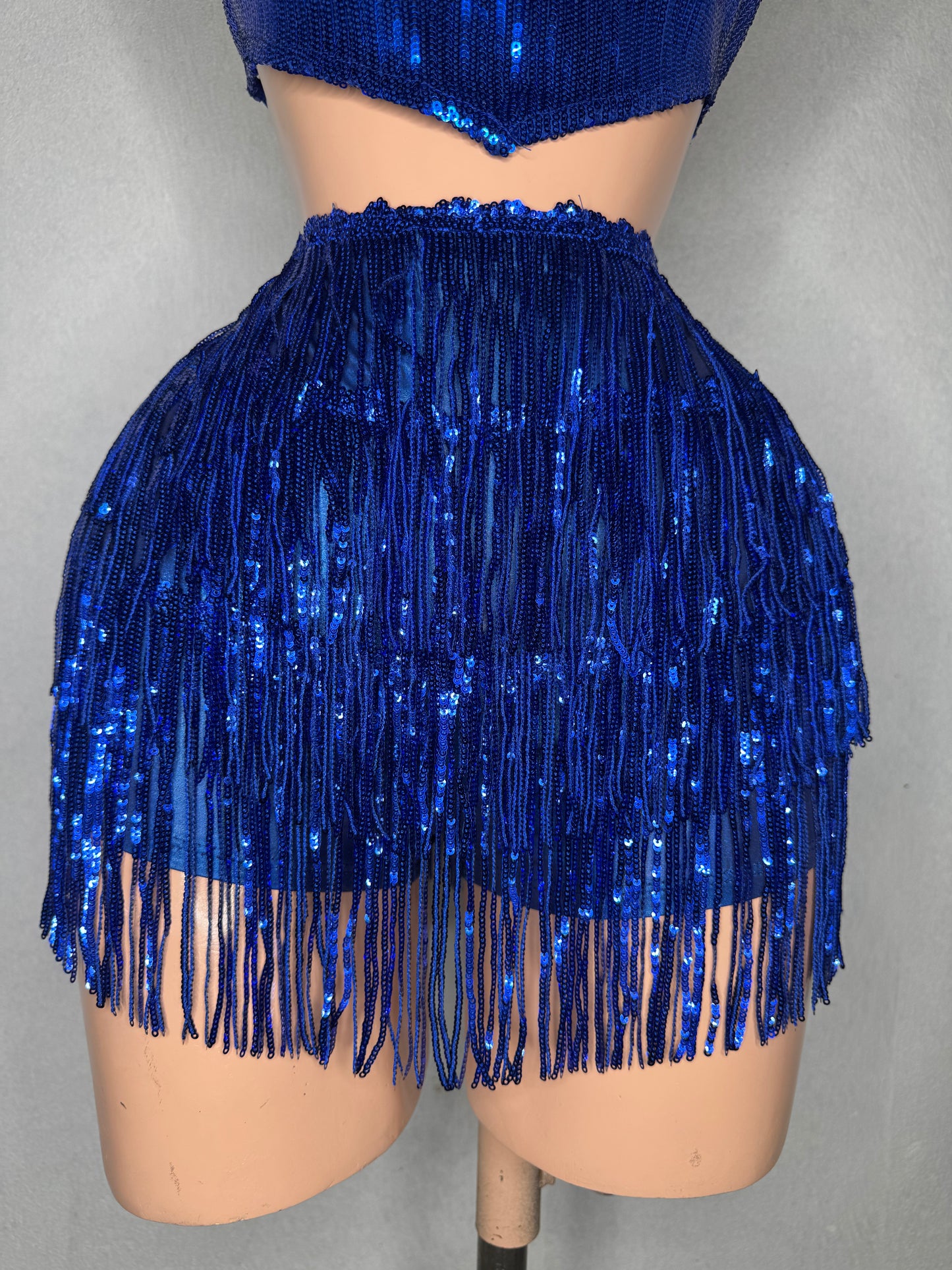 Sequined Royal Short
