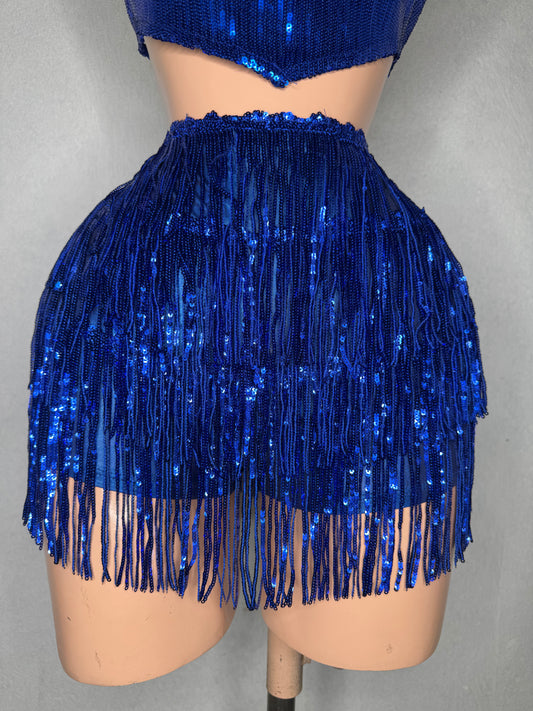 Sequined Royal Short
