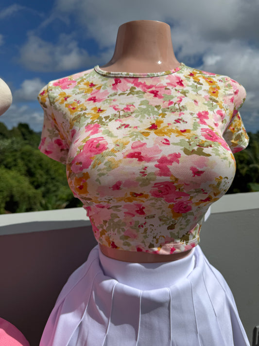 Top Florecitas Open Back