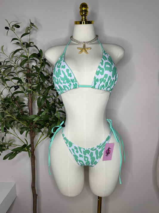 Aqua Leopard Bikini