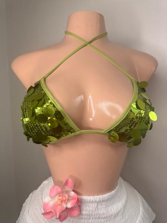 Top Green Sequins