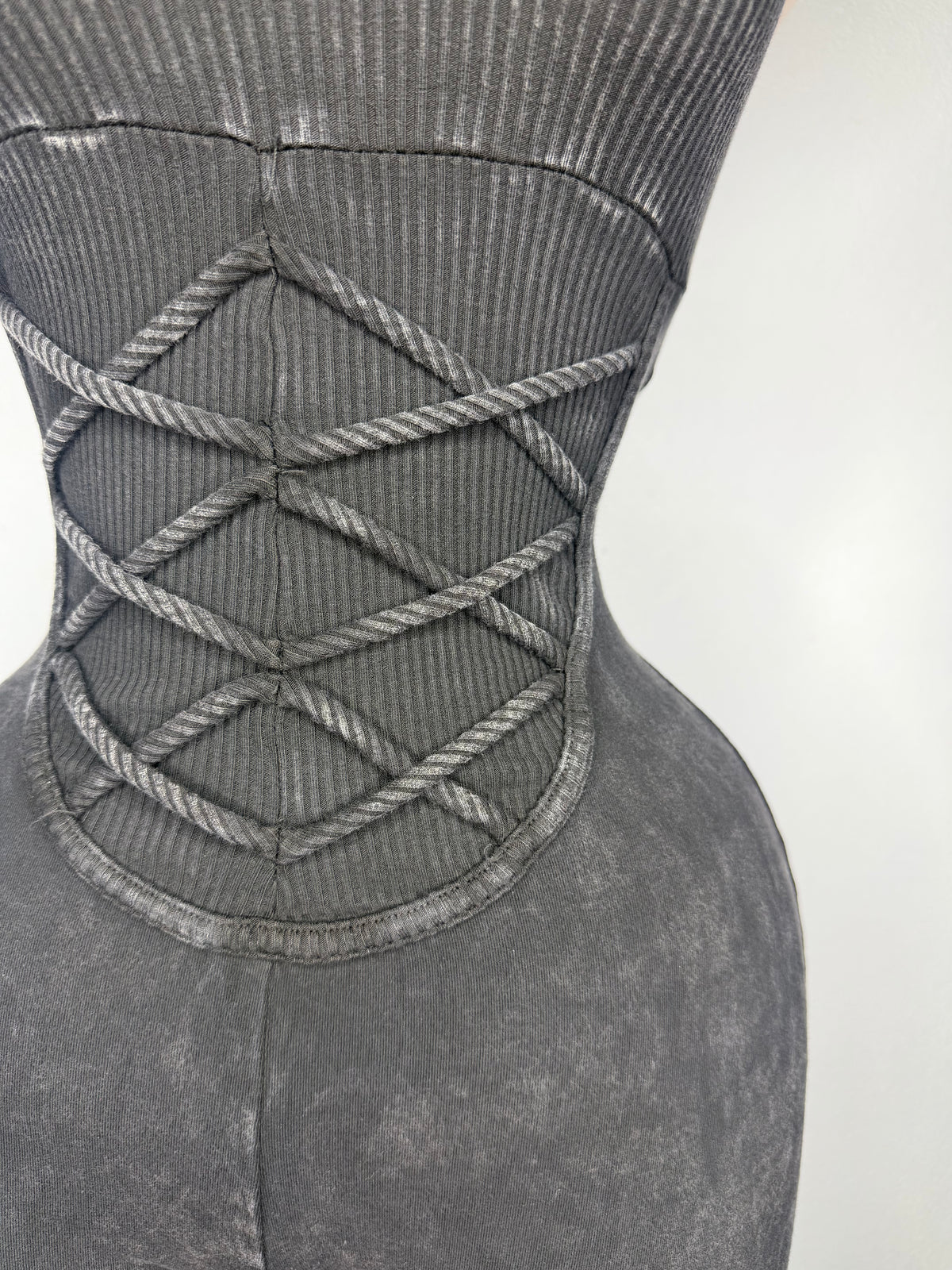Mineral Black Corset Jumpsuit