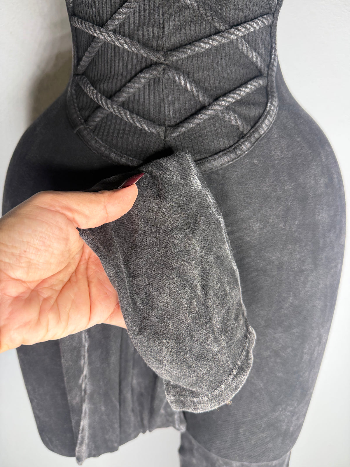 Mineral Black Corset Jumpsuit