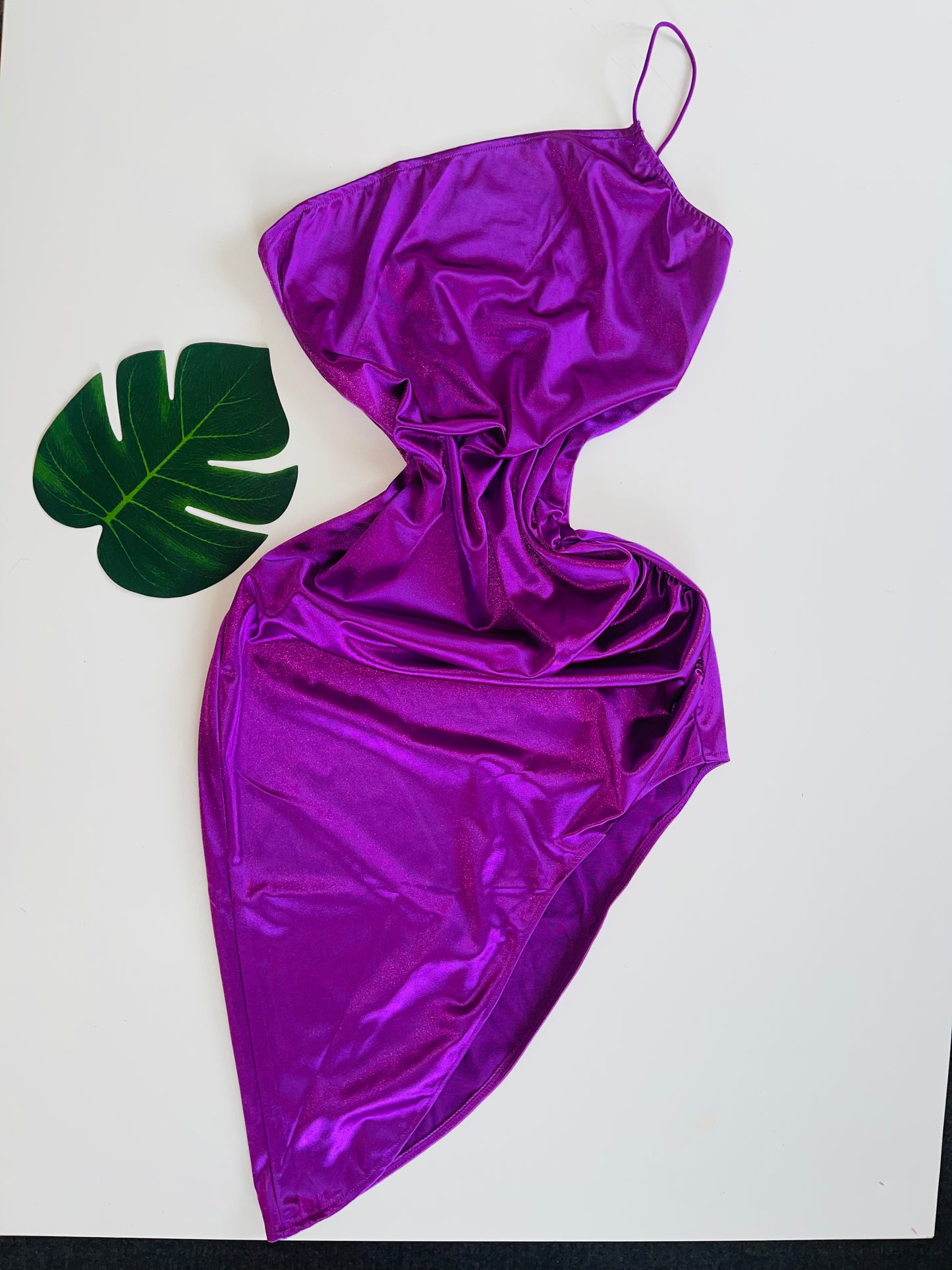 Asymmetric Purple Dress