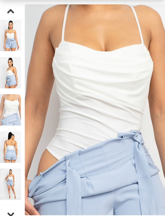 Doble Basic Bodysuit in white